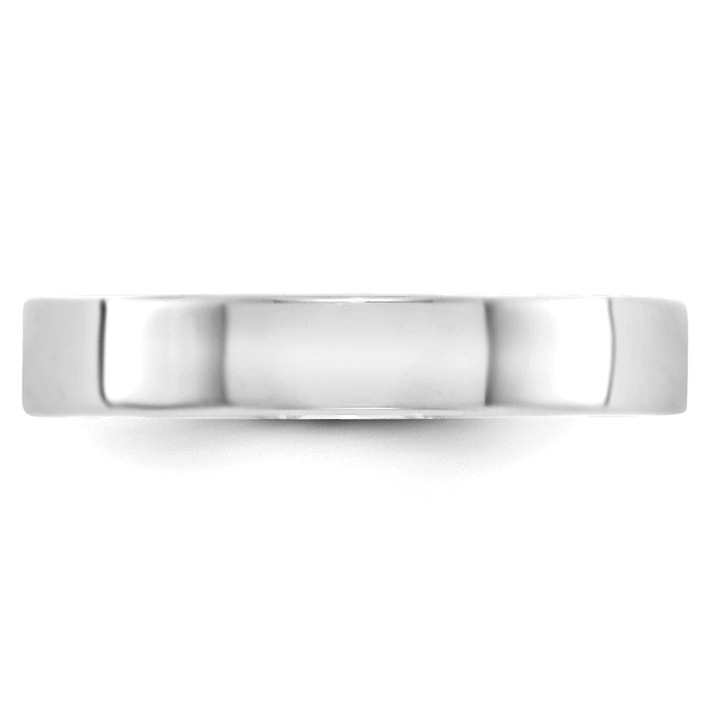 10k White Gold 4mm Lightweight Flat Wedding Band