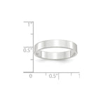 14k White Gold 4mm Lightweight Flat Wedding Band