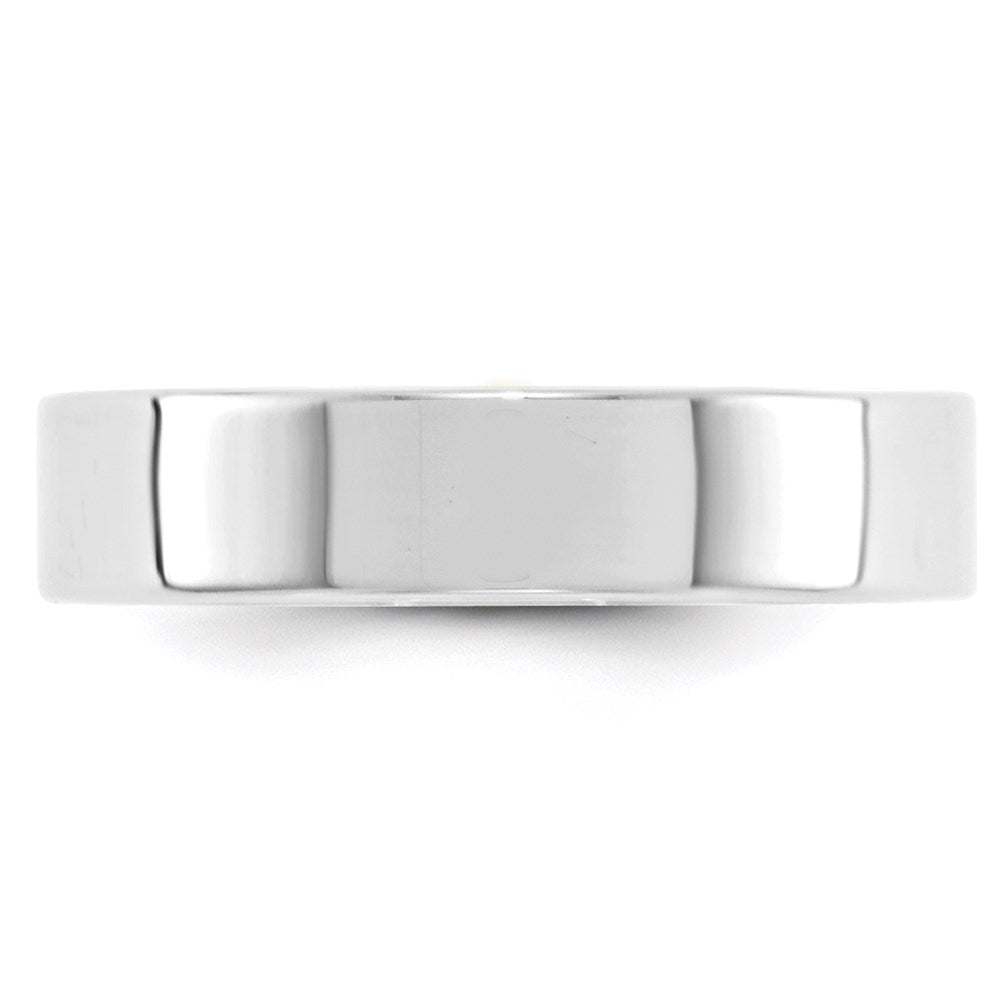 10k White Gold 5mm Lightweight Flat Wedding Band
