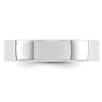 14k White Gold 5mm Lightweight Flat Wedding Band