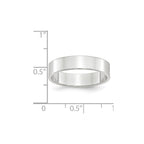 14k White Gold 5mm Lightweight Flat Wedding Band