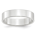 14k White Gold 5mm Lightweight Flat Wedding Band