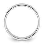 10k White Gold 6mm Lightweight Flat Wedding Band