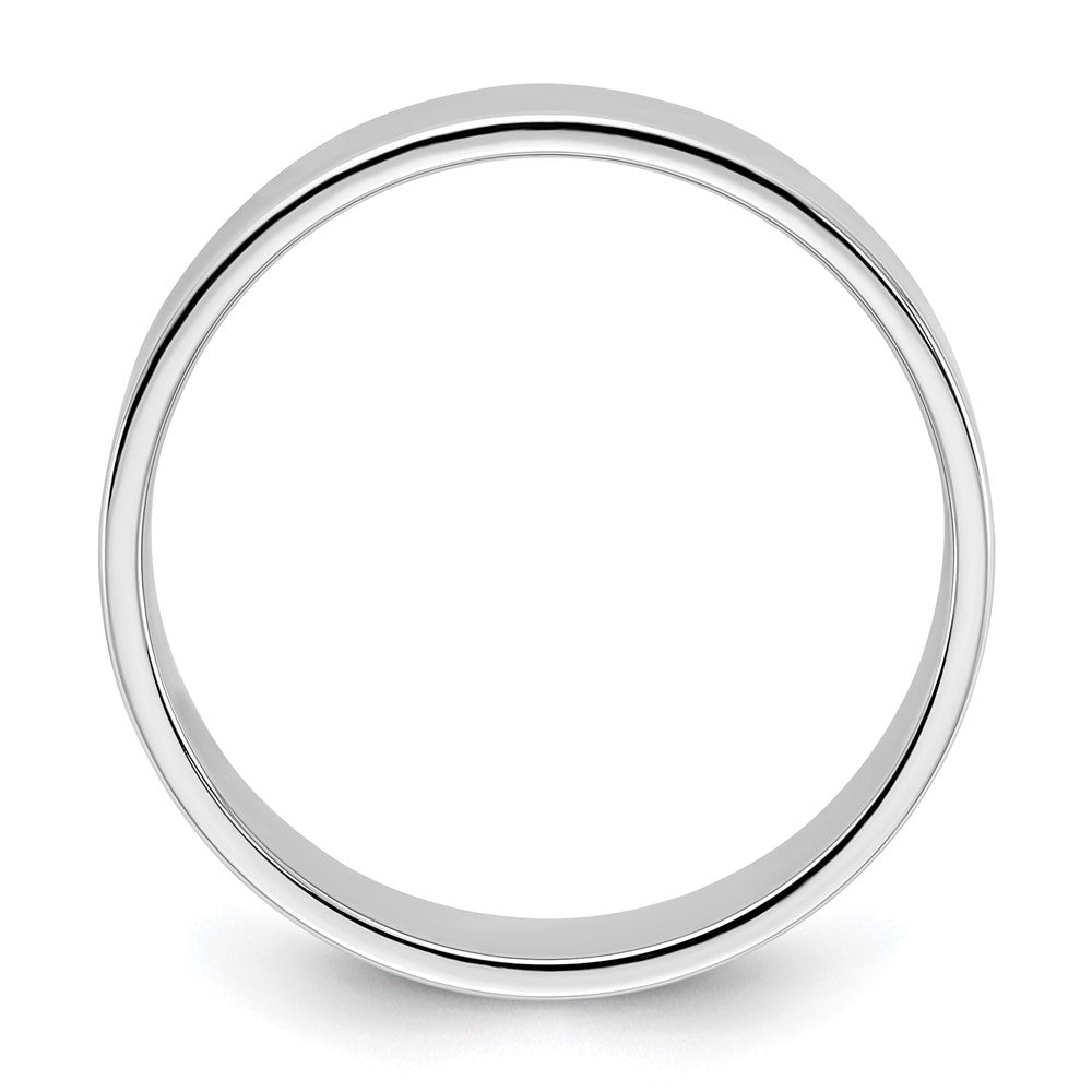 14k White Gold 6mm Lightweight Flat Wedding Band