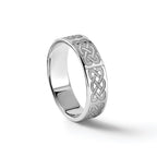 14k White Gold 6mm Lightweight Flat Wedding Band