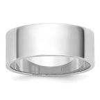 14k White Gold 7mm Lightweight Flat Wedding Band