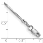 14K White Gold .9mm Franco with Lobster Clasp Bracelet