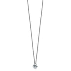 14kw 1/2ct. 5.0mm Round G H I True Light Moissanite Solitaire Necklace