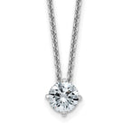 14kw 1/2ct. 5.0mm Round G H I True Light Moissanite Solitaire Necklace