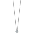 14kw 3/4ct. 6.0mm Round D E F Pure Light Moissanite Solitaire Necklace