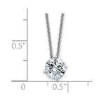 14kw 1ct. 6.5mm Round G H I True Light Moissanite Solitaire Necklace
