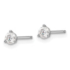 14k White Gold 1/3ct. 3.5mm Round J-K Color Moissanite Earrings