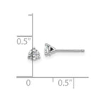 14k White Gold 1/3ct. 3.5mm Round J-K Color Moissanite Earrings