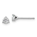 14k White Gold 1/3ct. 3.5mm Round J-K Color Moissanite Earrings