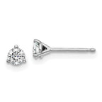 14k White Gold 1/3ct. 3.5mm Round J-K Color Moissanite Earrings