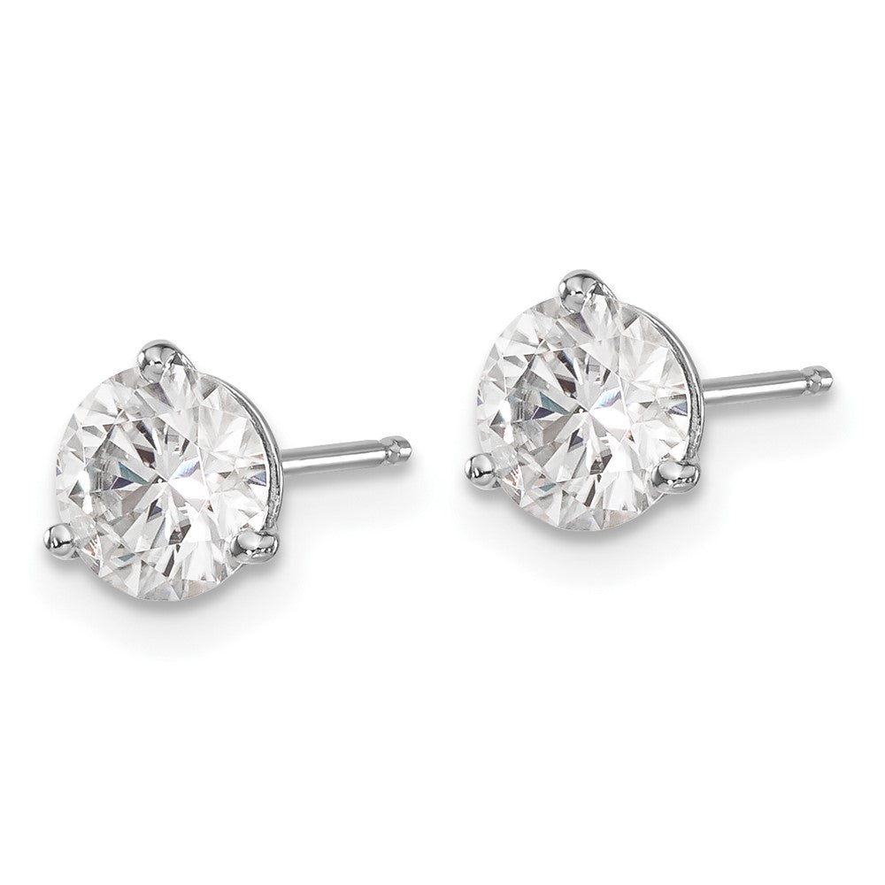 14k White Gold 1.5ct. 6.0mm Round J-K Color Moissanite Earrings