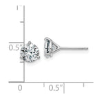 14k White Gold 1.5ct. 6.0mm Round J-K Color Moissanite Earrings