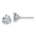 14k White Gold 1.5ct. 6.0mm Round J-K Color Moissanite Earrings
