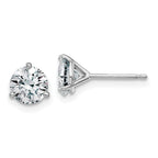 14k White Gold 1.5ct. 6.0mm Round J-K Color Moissanite Earrings