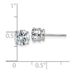 14k White Gold 1.25ct. 5.5mm Round D E F Pure Light Moissanite Earrings