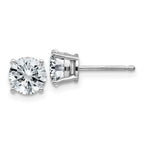 14k White Gold 1.75ct. 6.0mm Round J-K Color Moissanite Earrings