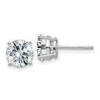 14k White Gold 2.50ct. 7.0mm Round D E F Pure Light Moissanite Earrings