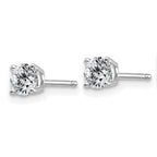 14k White Gold 1/3ct. 3.5mm Round J-K Color Moissanite Earrings