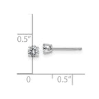 14k White Gold 1/3ct. 3.5mm Round J-K Color Moissanite Earrings
