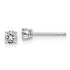 14k White Gold 1/3ct. 3.5mm Round J-K Color Moissanite Earrings