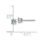 14k White Gold 1/2ct. 4.0mm Round G H I True Light Moissanite Earrings
