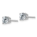 14k White Gold 3/4ct. 4.5mm Round J-K Color Moissanite Earrings