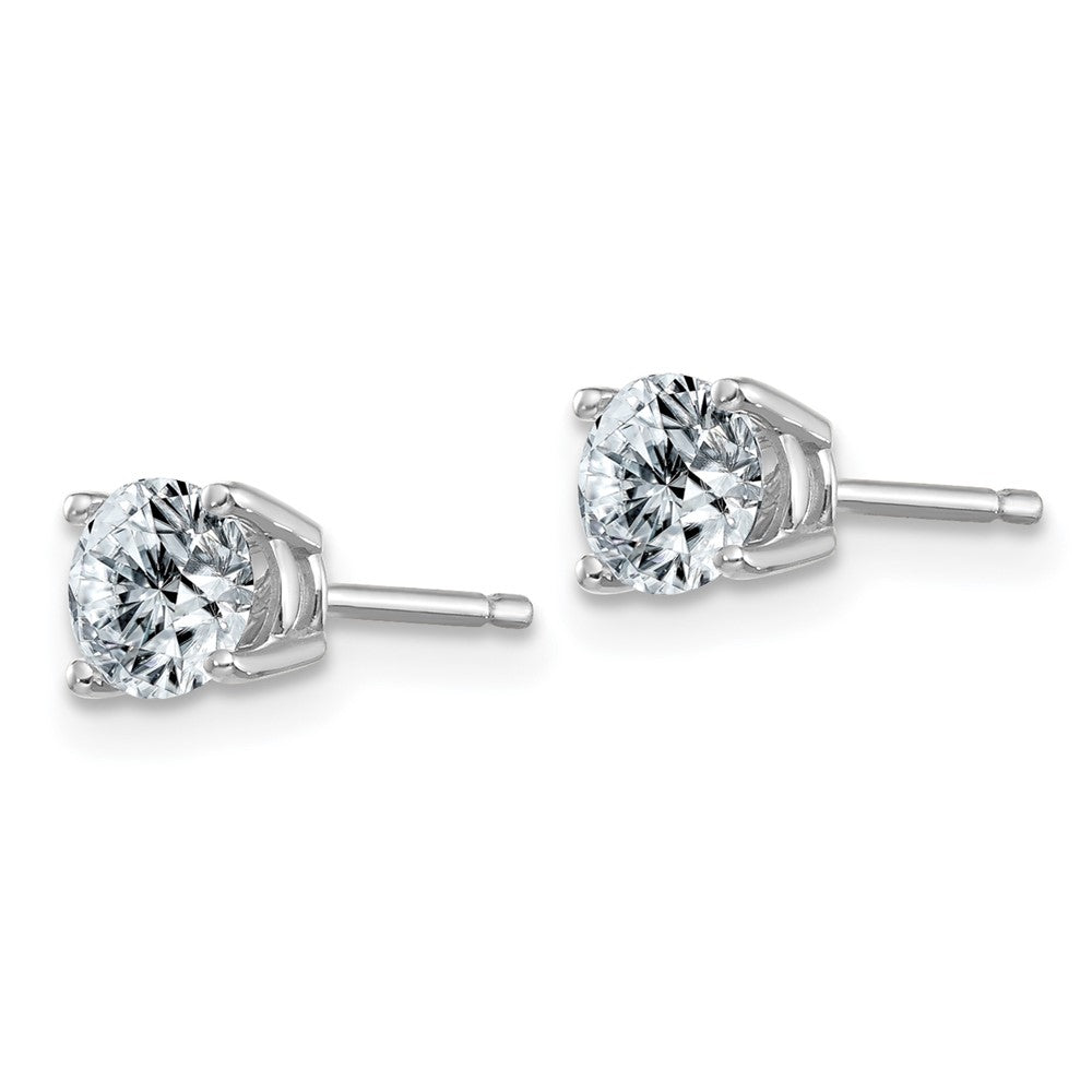 14k White Gold 3/4ct. 4.5mm Round G H I True Light Moissanite Earrings