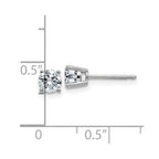 14k White Gold 3/4ct. 4.5mm Round G H I True Light Moissanite Earrings