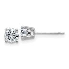 14k White Gold 3/4ct. 4.5mm Round G H I True Light Moissanite Earrings