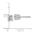 14k White Gold 1ct. 5.0mm Round D E F Pure Light Moissanite Earrings