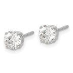14kw 1.25ct. 5.5mm Round G H I True Light Moissanite Screwback Earrings