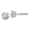 14kw 1.25ct. 5.5mm Round G H I True Light Moissanite Screwback Earrings