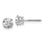 14kw 1.25ct. 5.5mm Round G H I True Light Moissanite Screwback Earrings