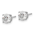 14kw 1.75ct. 6.0mm Round G H I True Light Moissanite Screwback Earrings