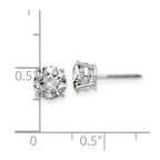 14kw 2ct. 6.5mm Round G H I True Light Moissanite Screwback Earrings