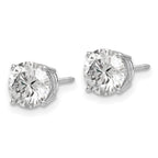 14kw 2.50ct. 7.0mm Round G H I True Light Moissanite Screwback Earrings