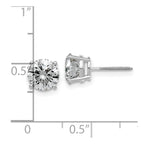 14kw 2.50ct. 7.0mm Round G H I True Light Moissanite Screwback Earrings