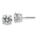 14kw 2.50ct. 7.0mm Round G H I True Light Moissanite Screwback Earrings