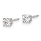 14kw 1/2ct. 4.0mm Round G H I True Light Moissanite Screwback Earrings