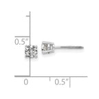 14kw 1/2ct. 4.0mm Round G H I True Light Moissanite Screwback Earrings