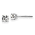 14kw 1/2ct. 4.0mm Round G H I True Light Moissanite Screwback Earrings