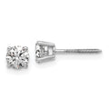 14kw 3/4ct. 4.5mm Round G H I True Light Moissanite Screwback Earrings