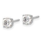 14kw 1ct. 5.0mm Round G H I True Light Moissanite Screwback Earrings