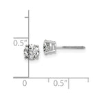 14kw 1ct. 5.0mm Round G H I True Light Moissanite Screwback Earrings