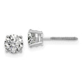 14kw 1ct. 5.0mm Round G H I True Light Moissanite Screwback Earrings